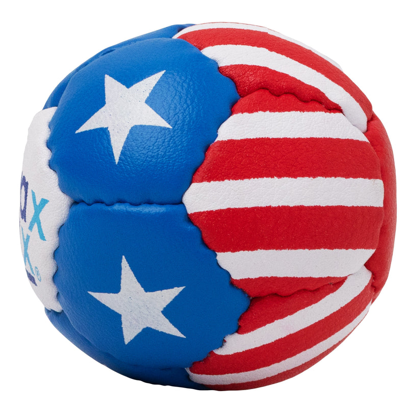 Stars 'n Stripes Swax Lax lacrosse training ball - side view